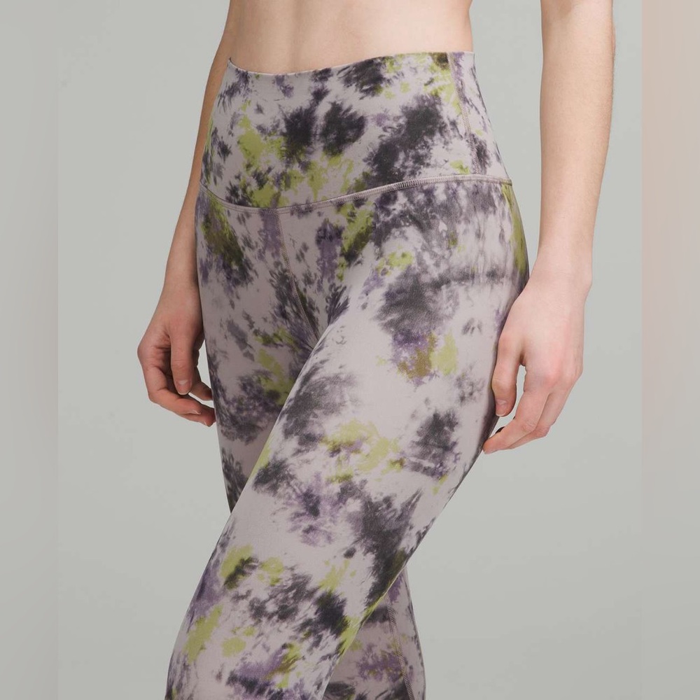 Lululemon Align High-Rise Pant 25" - Radial Tie Dye Mauve Grey Multi Legging - Picture 3 of 6